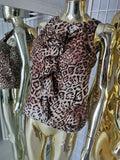 XS dydžio stilinga leopardo rašto palaidinė be rankovių